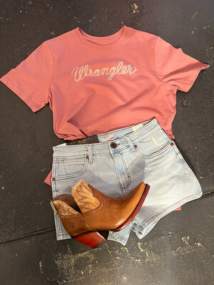 AAC - Wrangler Pink Colored Tee Shirt