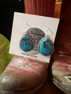 Kingman Turquoise Earrings by Freda Martinez