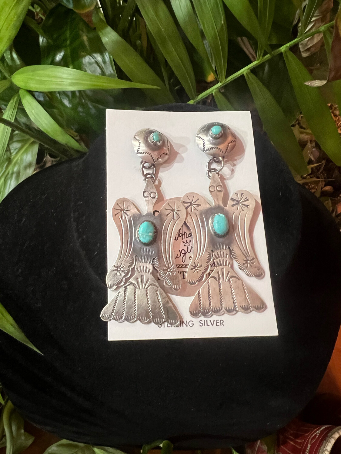 Oh Great Thunderbird Sterling/Turquoise Earrings