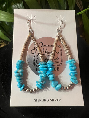Navajo Handmade Kingman Turquoise - Corraine Smith