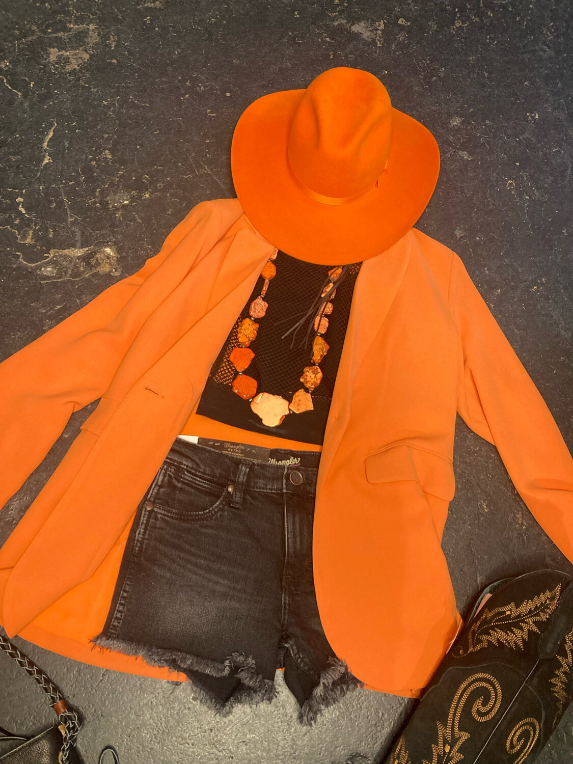 Blazing To The Top - Orange Blazer