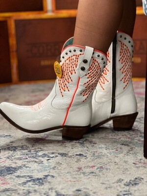 Corral Women's White Boot / Flourescent Embroidery