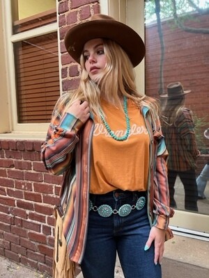 Concho Belt - Round Floral Style - Turquoise Color