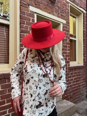 AAC - Turning Heads in Red - Gambler Style Hat