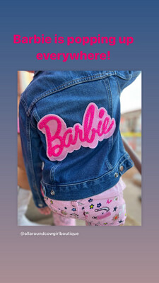 Wrangler X Barbie Girl's Zip Front Denim Jacket