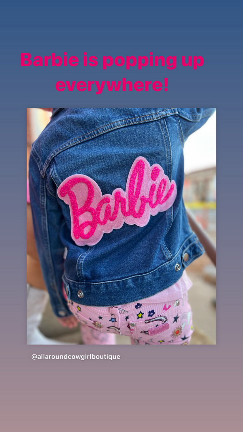 Wrangler X Barbie Girl&#39;s Zip Front Denim Jacket