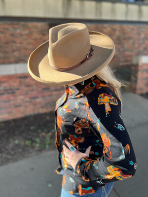 Wrangler Saddles &amp; Spurs Western Pearl Snap Blouse