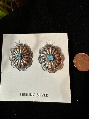 Sterling Silver Handmade Earrings - Joan Begay