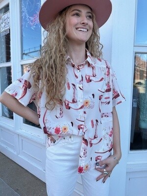 Boots N Bouquets - Blouse