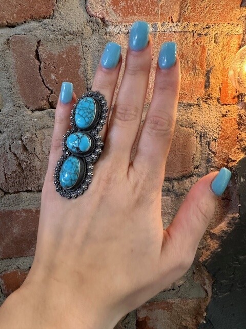 Red Mountain Turquoise S/S Ring - Size 8