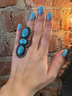 Red Mountain Turquoise S/S Ring - Size 8