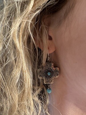Decorative Cross Earrings - Barbosa