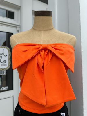 Orange Bow Top