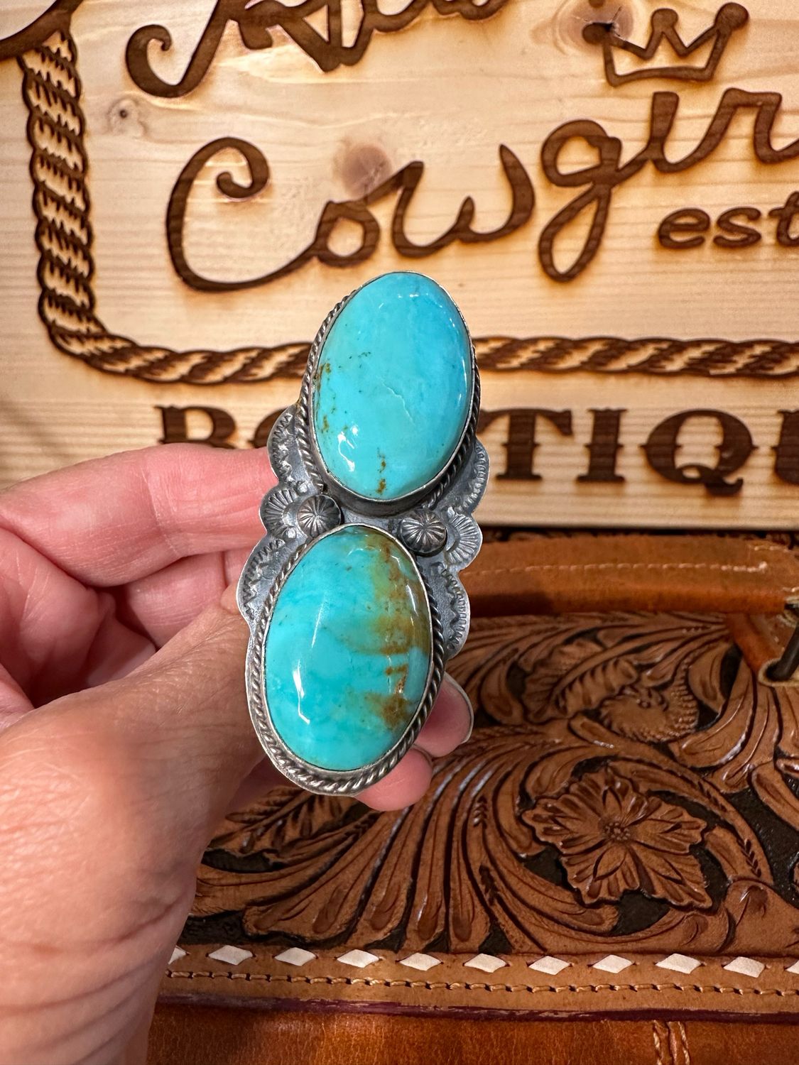 Ring - Size 11 - S/S Kingman Turquoise