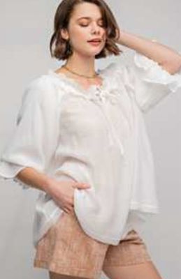 White Loose Fit Top
