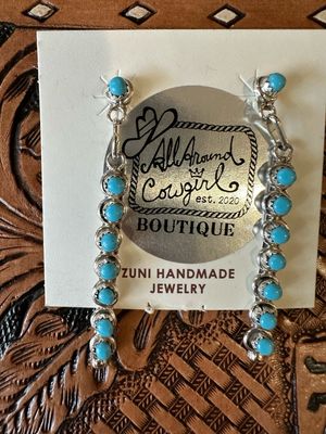 Earrings - Sterling and Kingman Turquoise