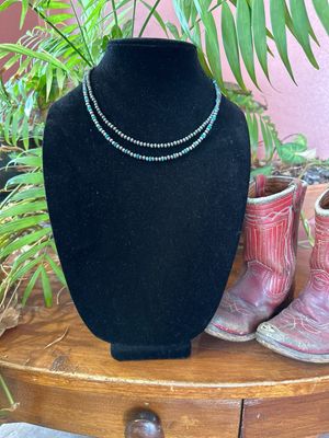 Tiny Pearl 2 Strand Necklace 16&quot; &amp; 15&quot;