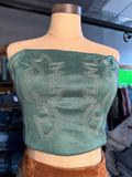 Boot Stitch Tube Top - Jade