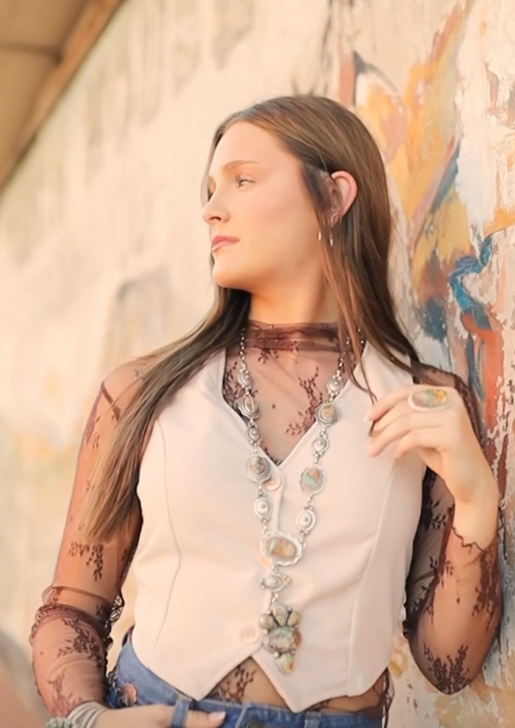 3 Button Vest - Cream