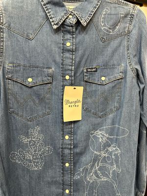 Wrangler Western Vintage Denim Snap Top