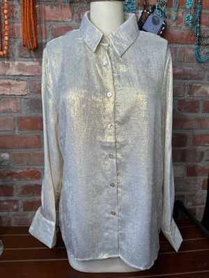 Shimmer In Gold - Blouse (Style Agt24)