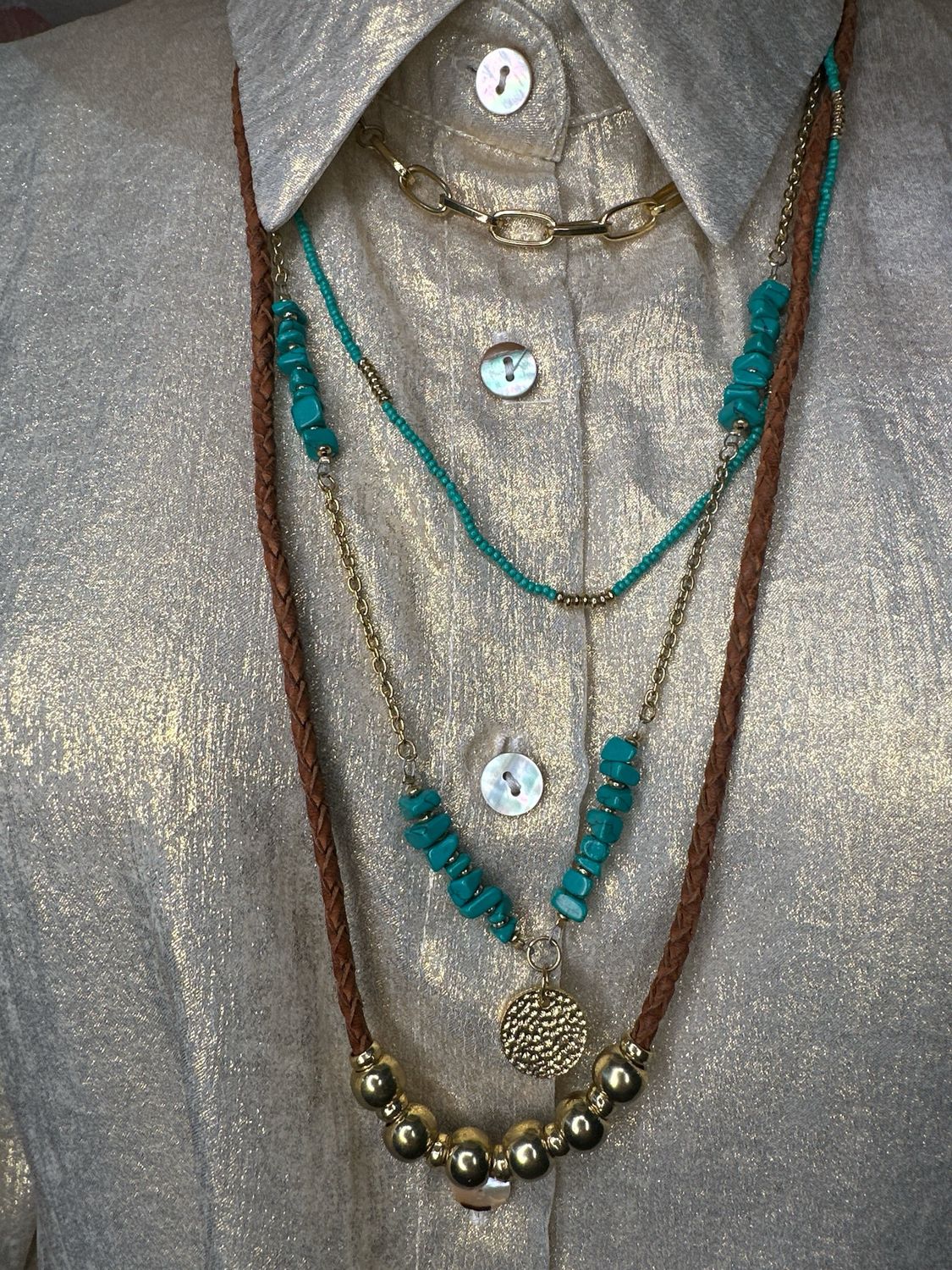 4 Strand Something Different Necklace - Darla