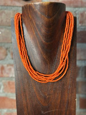 Necklace 6 Strand - Orange