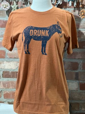 Drunk A$$ Tee - Heather Clay