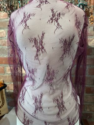 Eggplant Mesh Top 