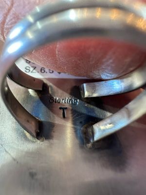 Big A$$ 2" X 2" Golden Hills Ring /Sterling