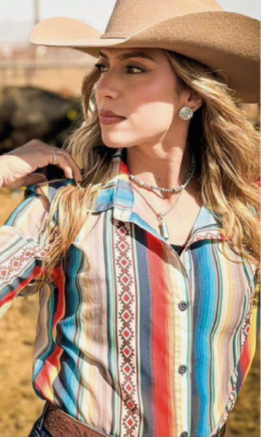 Tucson Sky - Long Sleeve Button Up Blouse