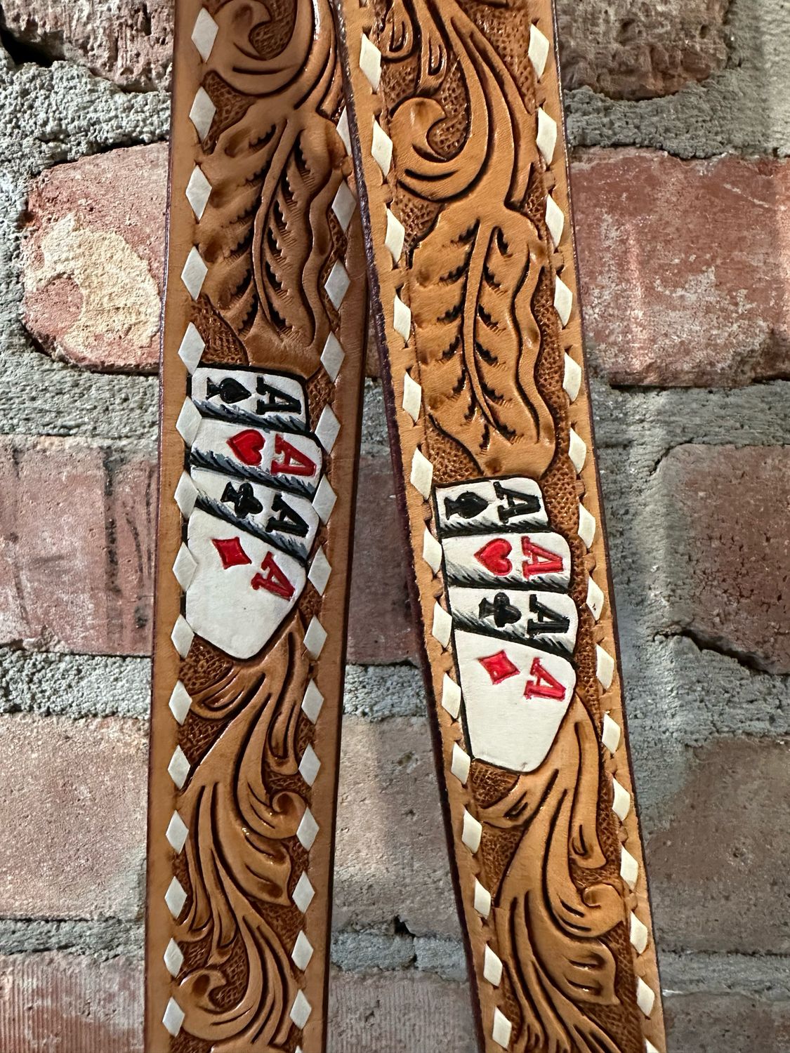 4 Aces - Leather Western Belt