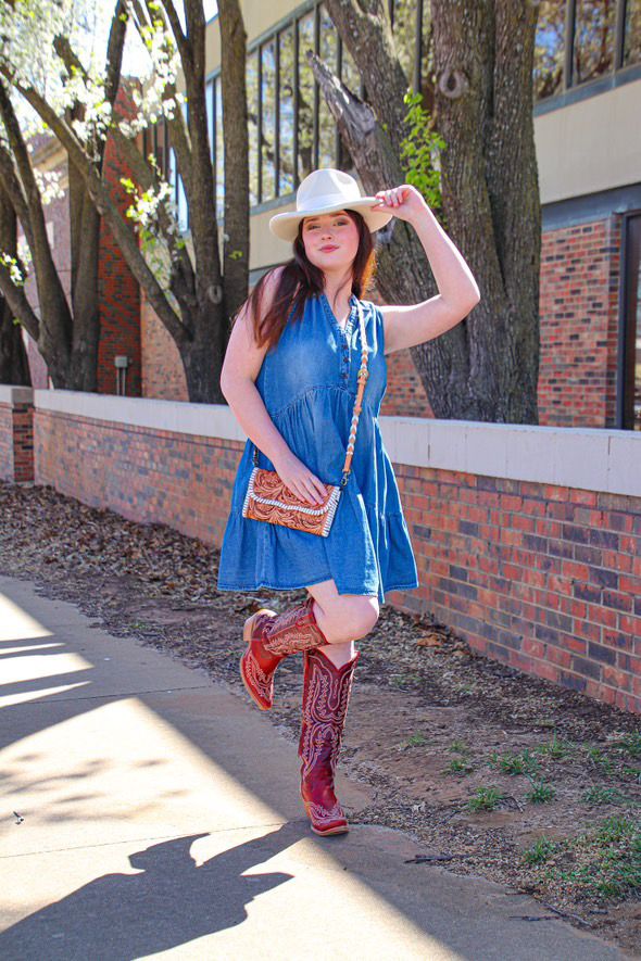  Denim Charm - Sleeveless Dress 100% Cotton