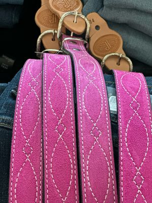 Double J Saddlery  - Leather Belt Fuchsia 