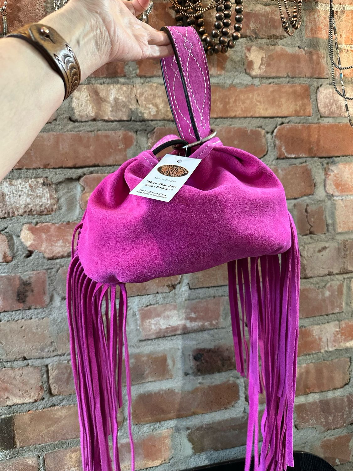 Double J Saddlery Wristlet Pouch - Fuchsia