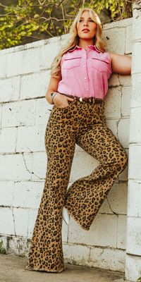 Leopard Print Bell Bottoms 