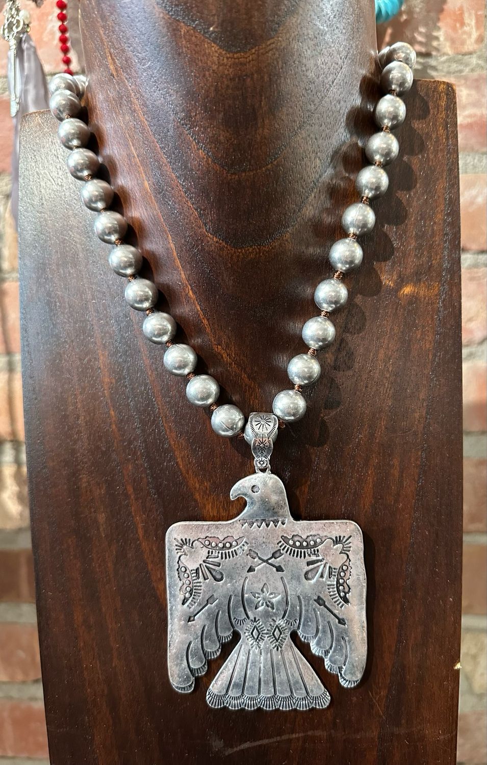 Big 3&quot;x3&quot; Thunderbird Pendant  Necklace 