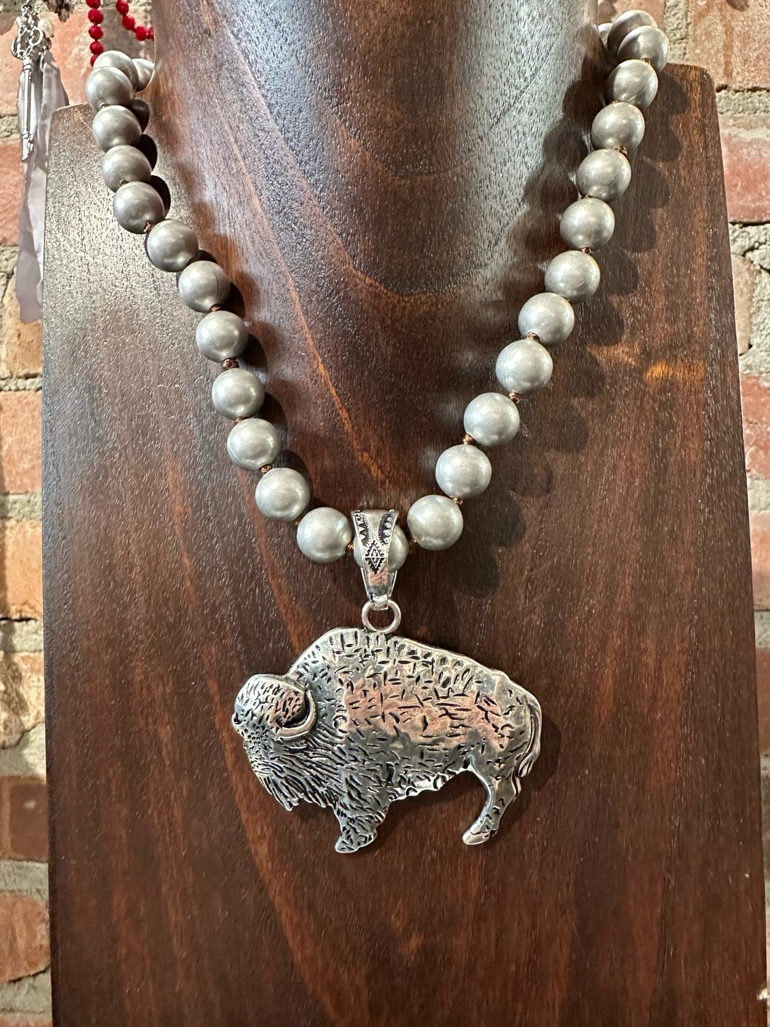 Buffalo Stampede Pendant on 18&quot; Necklace