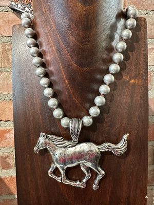 Running Horse - Pendant On Necklace