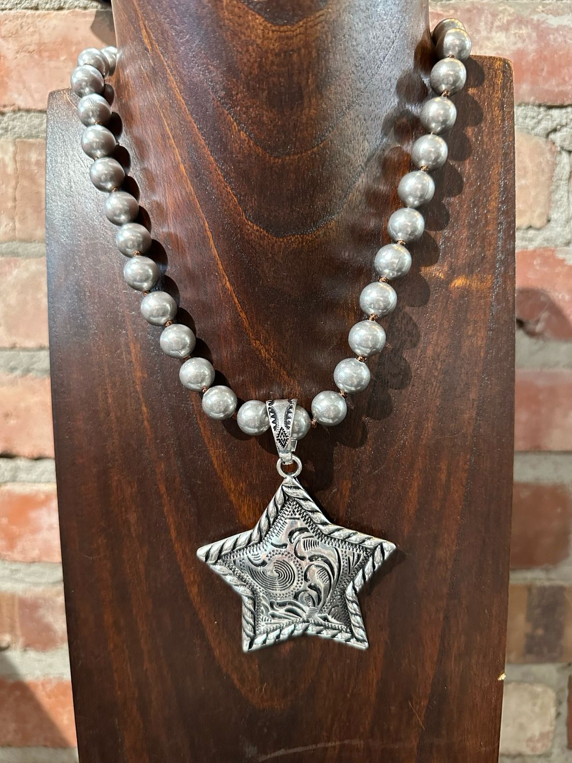 Etched Star Necklace