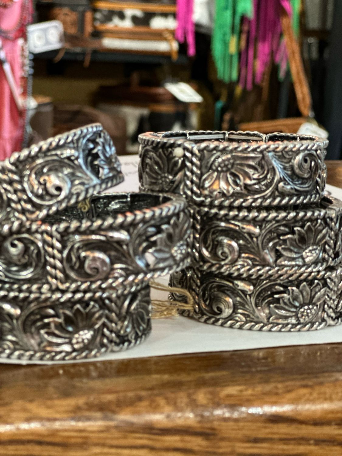 Floral Swirl Stretch Bracelet