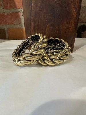 Stretch Braid Bracelet - Gold Tone 3/4&quot;
