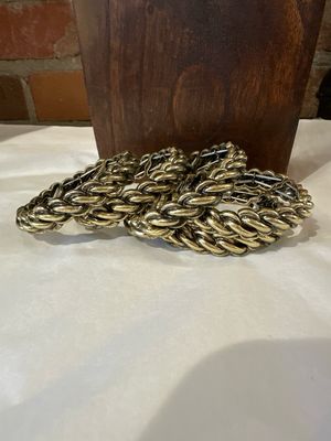 Stretch Braid Bracelet - Gold Tone 1/2&quot;