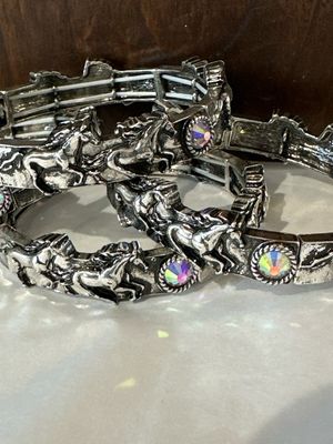 Stretch Bracelet - Horses AB Crystal 