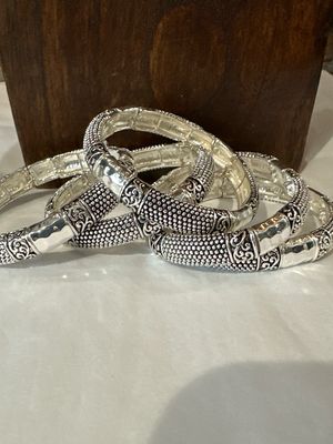 Stretch Mini Bubble Hammered Swirl Bracelet