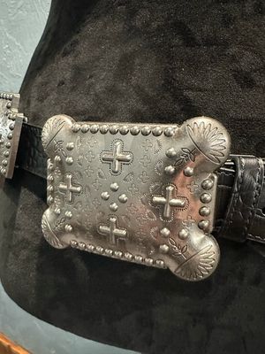 Cross Concho Western/Urban Belt - Black Color