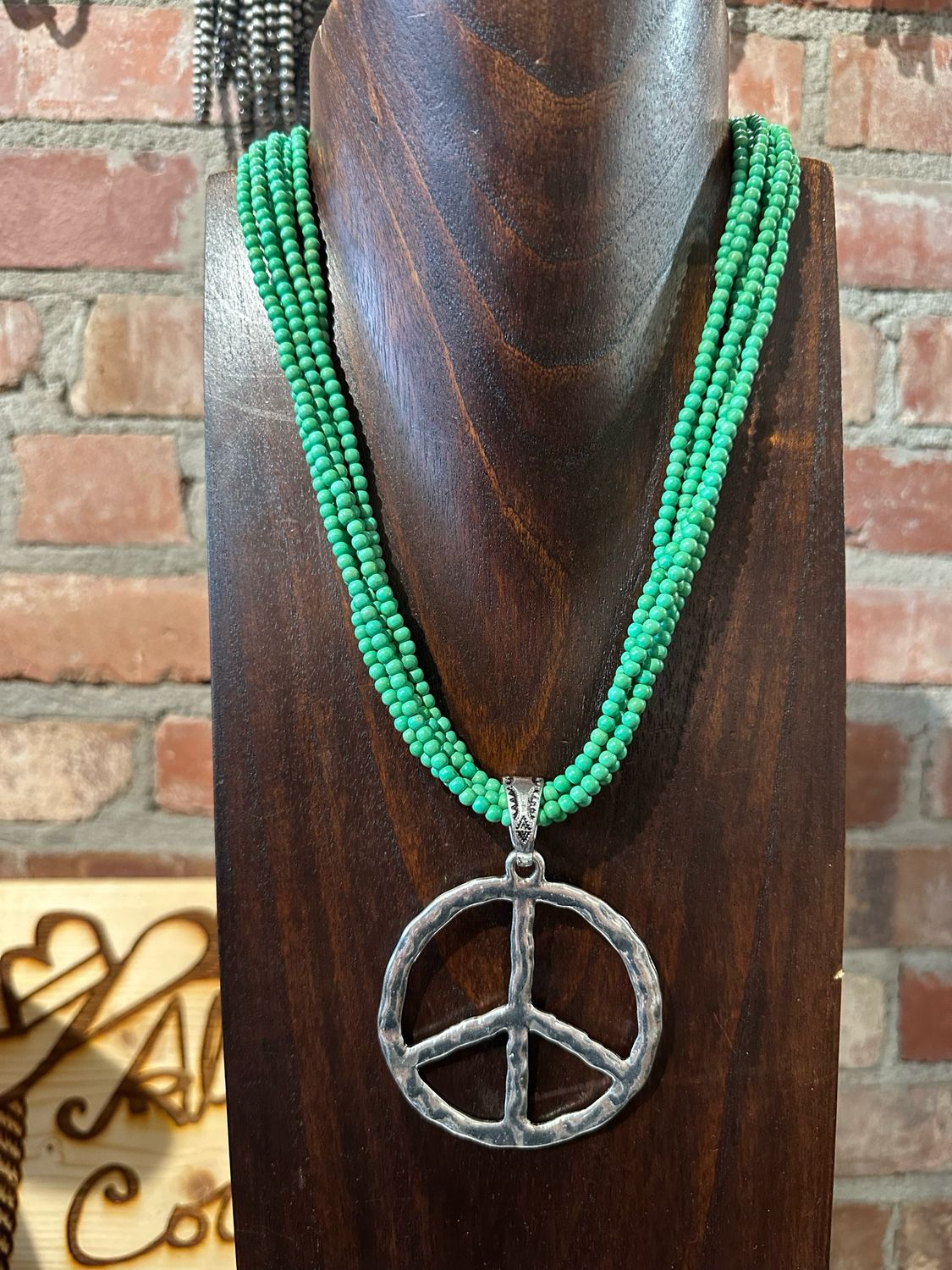 Piece of Peace  - 6 Strand Necklace 21&quot; Long