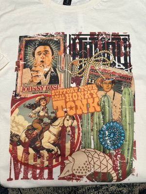 Vintage Western Theme Tee - 100% Cotton
