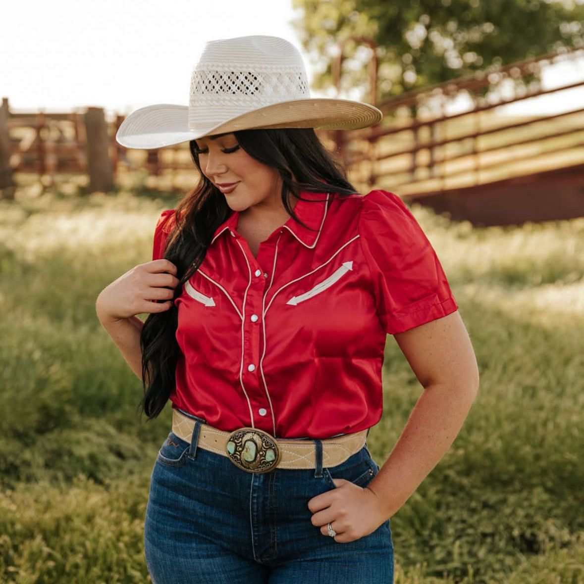 Old West In Red Satin