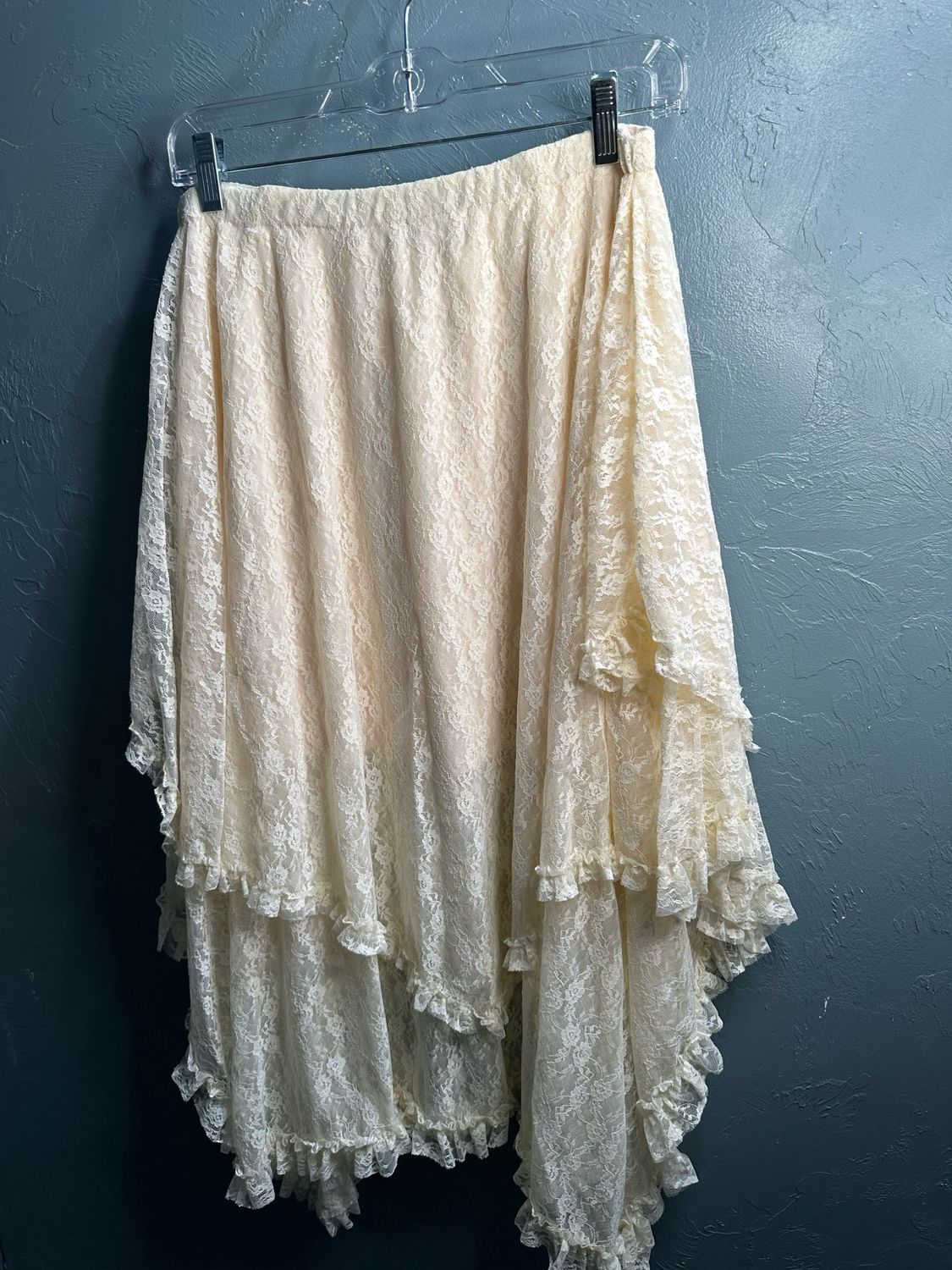 Tiered Midi Skirt - Cream - Lace In Place